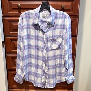 Rails Hunter Plaid Button-Down Shirt in Light Blue and Pink